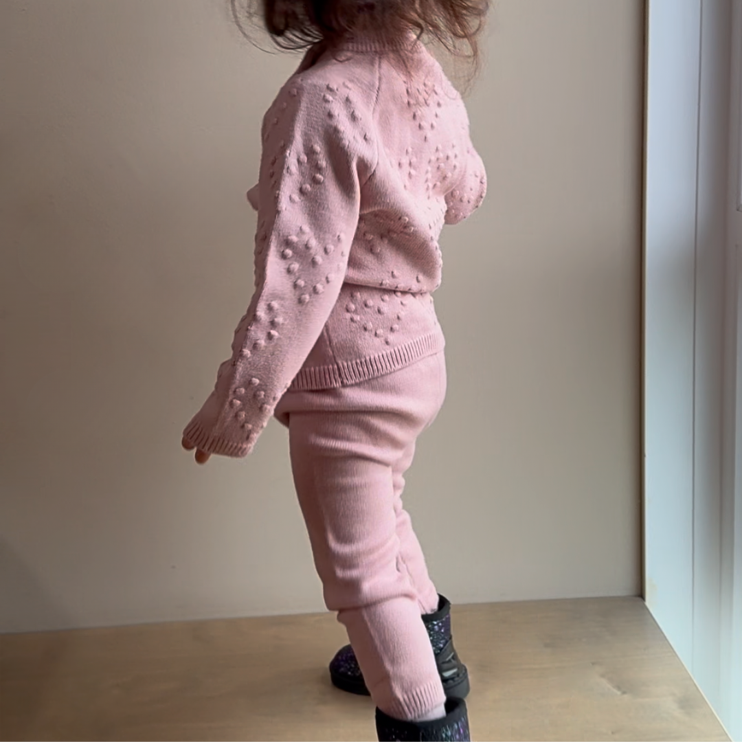 Strickset mit Herzen "Amore"