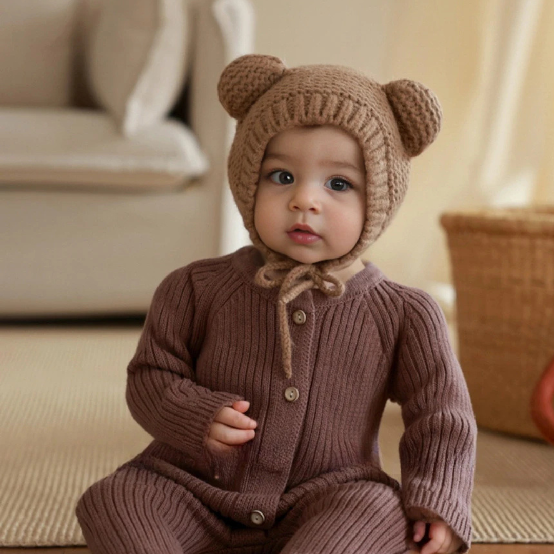 Gehäkelte Bärchemütze "Adore me"