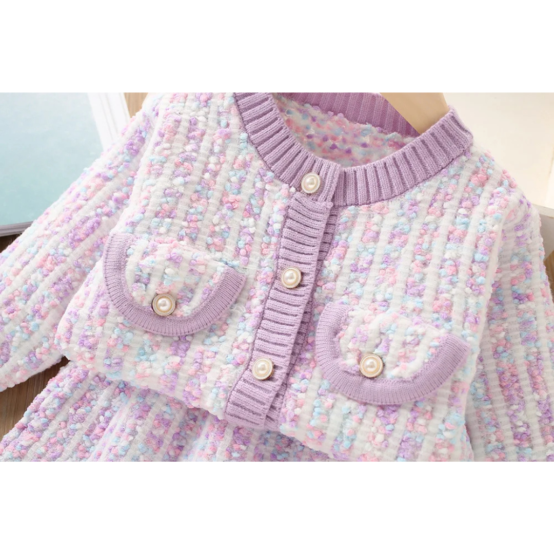 Strickset im Tweed Look "Chaneli"